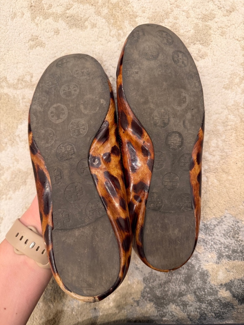 Tori Burch animal print flats Sz 7.5 - Picture 6 of 8